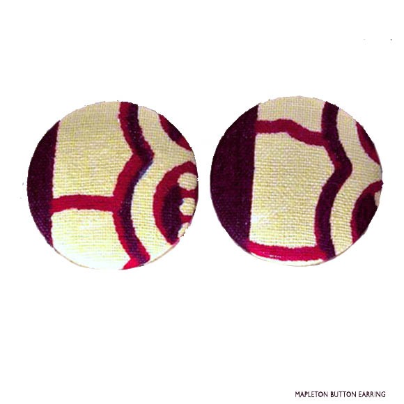 mapleton button earrings