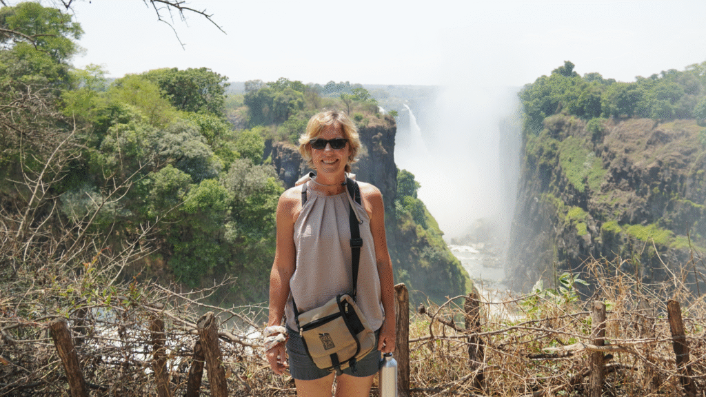 Sandy at Vic Falls